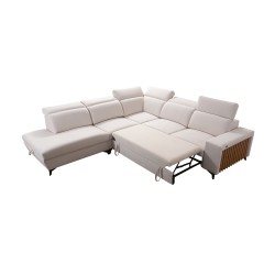 Alto IX corner sofa with a sleeping function, adjustable headrests, and a USB port