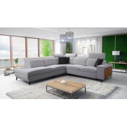 Ecksofa Alto IX mit Schlaffunktion, verstellbaren Kopfstützen und USB-Anschluss