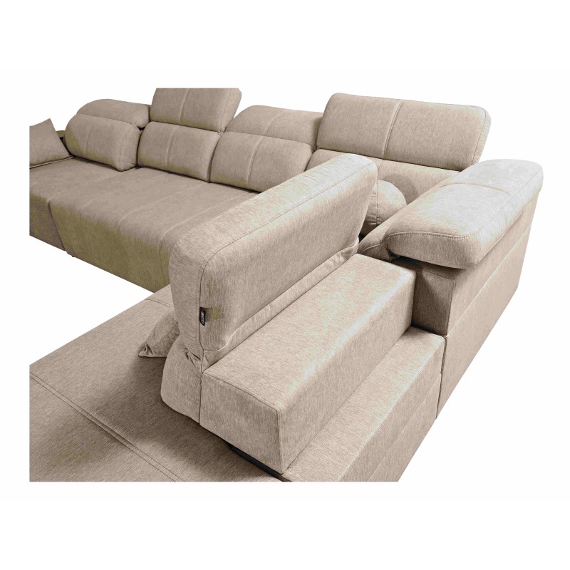 Elegant 'Milano XI Mix' Corner Sofa with Woven Fabric, Verita 80