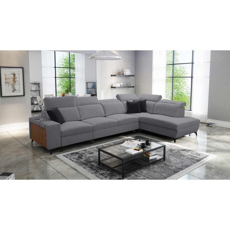 Ecksofa Alto XI mit Lamellen und Schlaffunktion - Eleganz und Funktionalität in einem