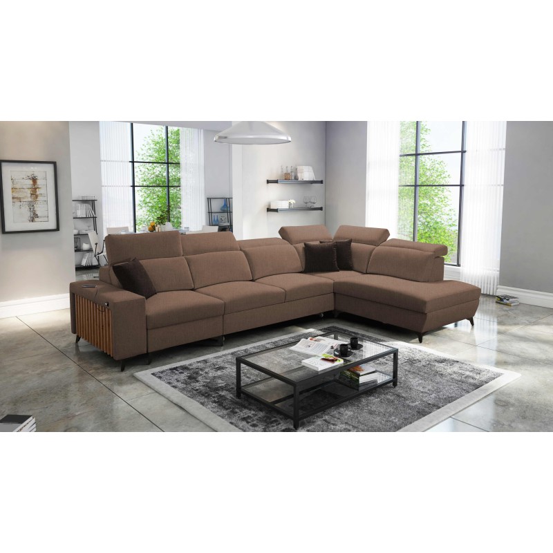 Ecksofa Alto XI mit Lamellen und Schlaffunktion - Eleganz und Funktionalität in einem