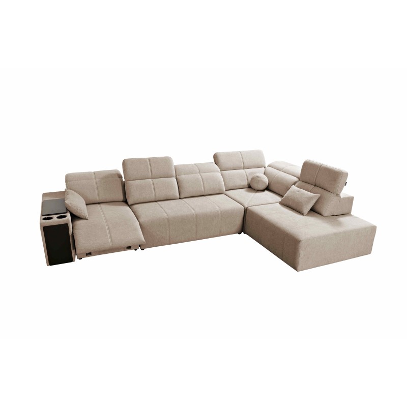 Elegant 'Milano XI Mix' Corner Sofa with Woven Fabric, Verita 80