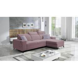Alto I corner sofa mix I with a sleeping function and adjustable headrests - Plecionka, Sawana 61