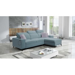 Alto I corner sofa mix I with a sleeping function and adjustable headrests - Plecionka, Sawana 72