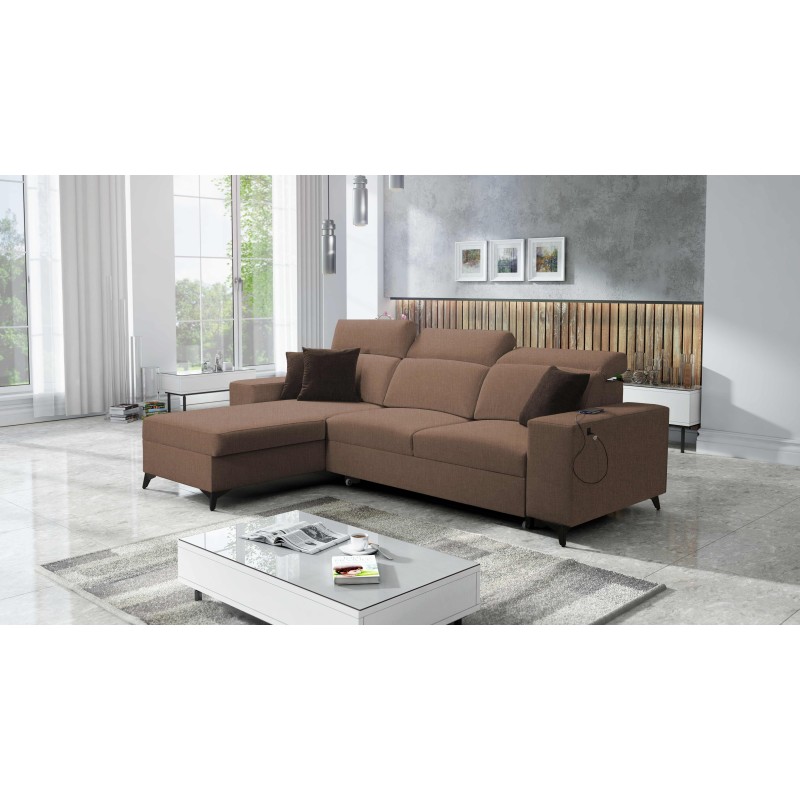 Corner sofa Alto I mix I with a sleeping function and adjustable headrests - Weave, Sawana 25