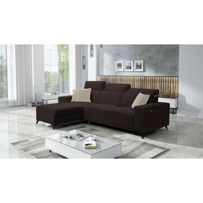 Alto I mix I corner sofa with a sleeping function and adjustable headrests - Plecionka, Sawana 26