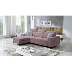 Alto I corner sofa mix I with a sleeping function and adjustable headrests - Plecionka, Sawana 61