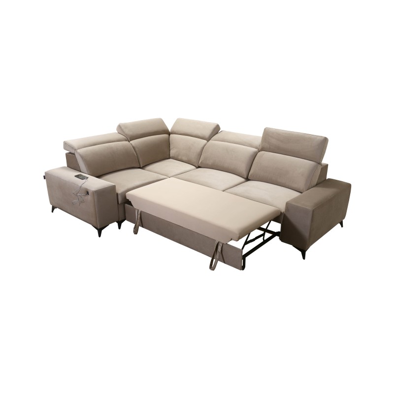 Alto II Mix Corner Sofa with Sleeping Function - Comfortable and Functional Furniture with Wicker, Sawana 25 | Your Store Name