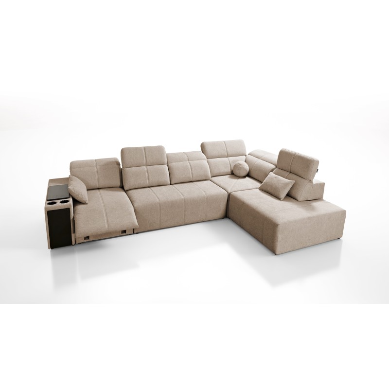 Elegant 'Milano XI Mix' Corner Sofa in Woven Fabric, Verita 76