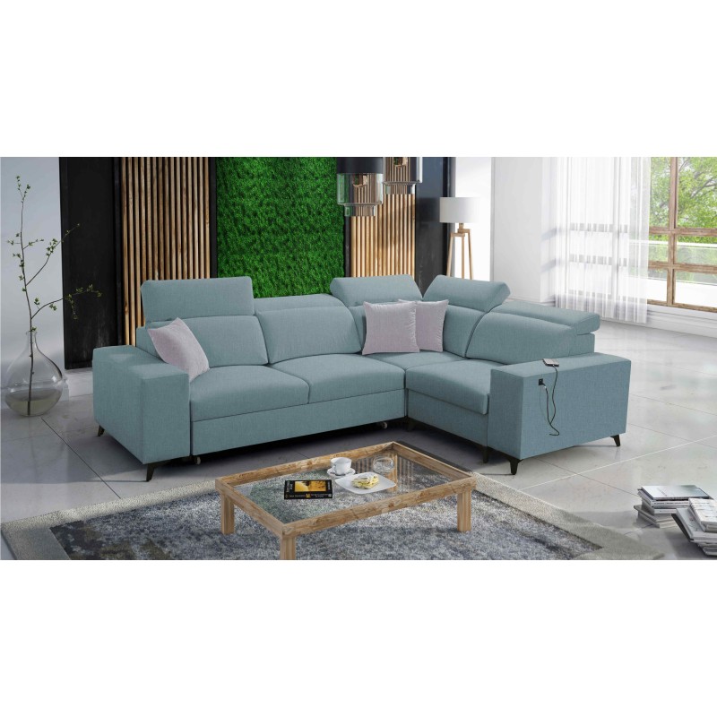 Ecksofa Alto II Mix mit Schlaffunktion - Bequemes und funktionales Möbelstück mit Geflecht, Sawana 72 | Name Ihres Geschäfts