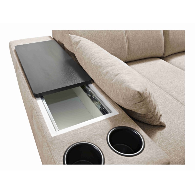 Elegant 'Milano XI Mix' Corner Sofa with Woven Fabric, Verita 75