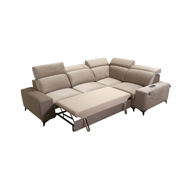 Alto II Mix Corner Sofa with Sleeping Function - Comfortable and Functional Furniture with Wicker, Sawana 25 | Your Store Name