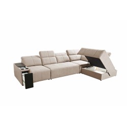 Elegant 'Milano XI Mix' Corner Sofa with Woven Fabric, Verita 75