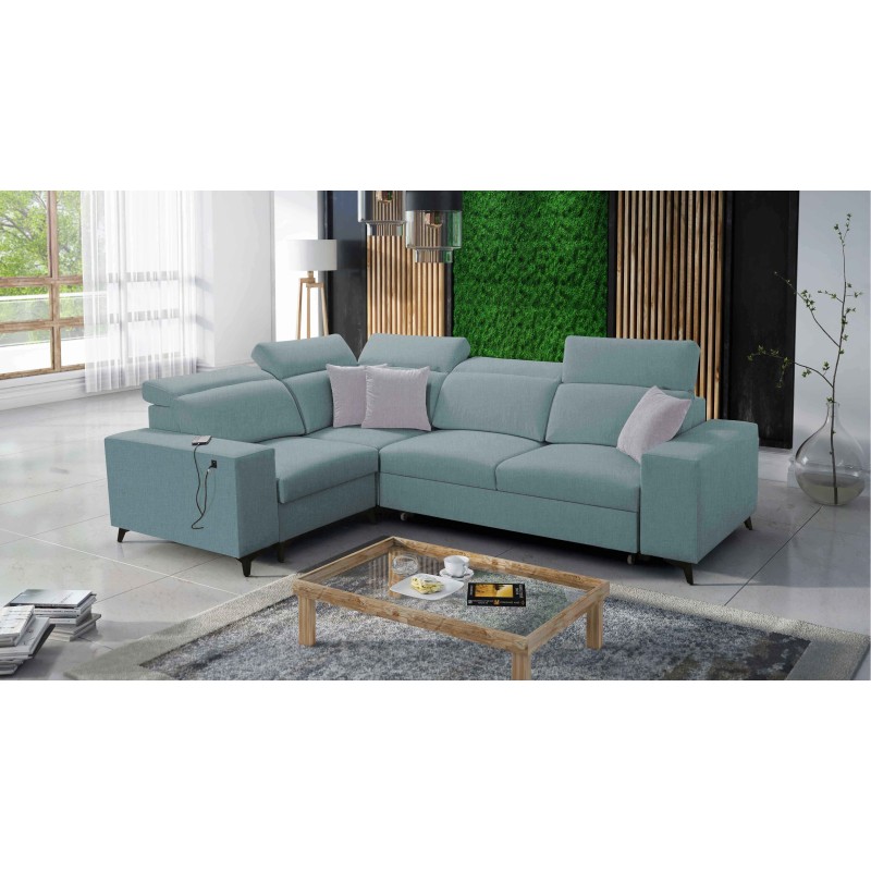 Ecksofa Alto II Mix mit Schlaffunktion - Bequemes und funktionales Möbelstück mit Geflecht, Sawana 72 | Name Ihres Geschäfts