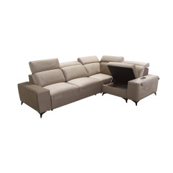 Alto II Mix Corner Sofa with Sleeping Function - Comfortable and Functional Furniture with Plecionka, Sawana 96 | Your Store Nam