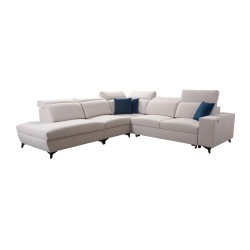 Alto IX Mix corner sofa with a sleeping function and adjustable headrests in Plecionka fabric, Sawana 14