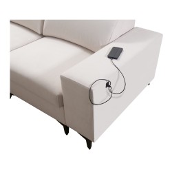 Alto IX Mix corner sofa with a sleeping function and adjustable headrests in Plecionka fabric, Sawana 21