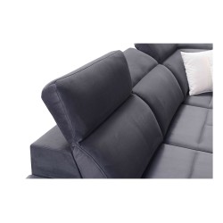 Luxury corner sofa Porto I with sleeping function - Velvet | Hydrophobic, Casablanca 2301