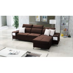 Luksusowy narożnik Porto I z funkcją spania - Welur | Hydrofobowa, Casablanca 2307