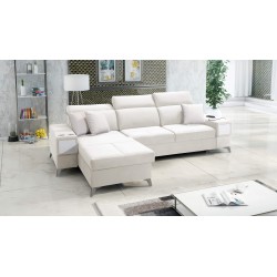 Розкішний кутовий диван Porto I з функцією сну - Велюр | Гідрофобний, Casablanca 2301