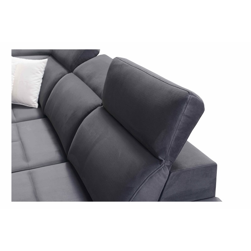 Luxury Porto I corner sofa bed - Velour | Hydrophobic, Casablanca 2316