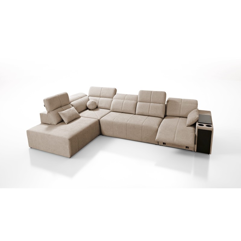Elegant Corner Sofa 'Milano XI Mix' with Woven Fabric, Verita 88