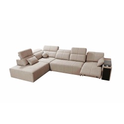 Elegant 'Milano XI Mix' Corner Sofa with Woven Fabric, Verita 80