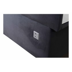 Porto IX Corner Sofa with Sleeping Function | Velvet | Hydrophobic, Casablanca 2301 | Adjustable Headrests | USB Port
