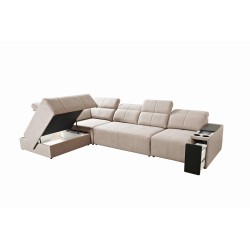Elegant 'Milano XI Mix' Corner Sofa with Woven Fabric, Verita 80