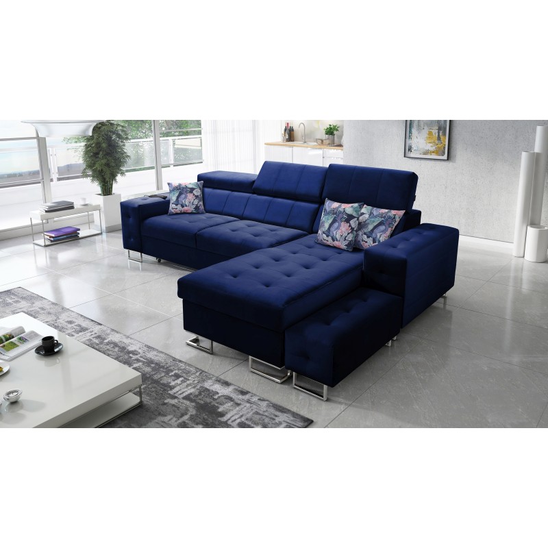 Fusion I corner sofa with a sleeping function, adjustable headrests, and a USB port | Fusion Furniture