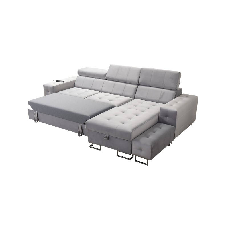 Fusion I corner sofa with a sleeping function, adjustable headrests, and a USB port | Fusion Furniture