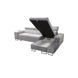 Fusion I corner sofa with a sleeping function, adjustable headrests, and a USB port | Fusion Furniture