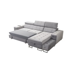 Fusion I corner sofa with a sleeping function, adjustable headrests, and a USB port | Fusion Furniture