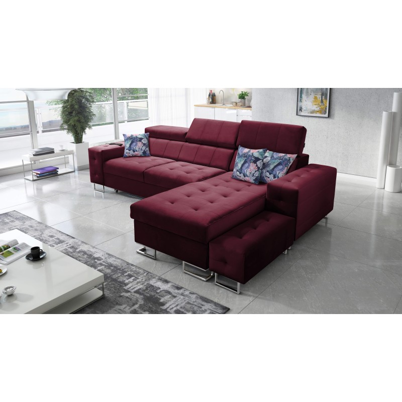 Fusion I corner sofa with a sleeping function, adjustable headrests, and a USB port | Fusion Furniture