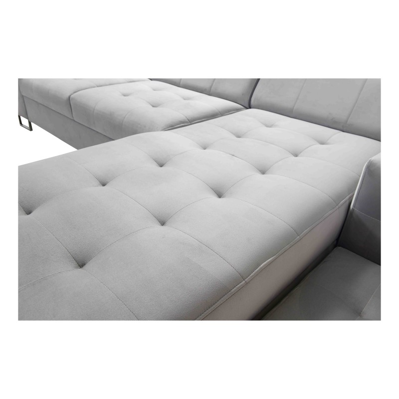 Sofá esquinero Fusion I con función de cama, reposacabezas ajustables y puerto USB | Muebles Fusion