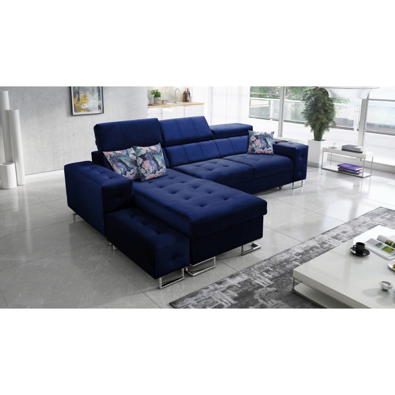 Fusion I corner sofa with a sleeping function, adjustable headrests, and a USB port | Fusion Furniture