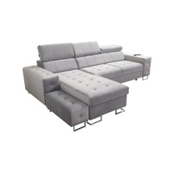 Fusion I Ecksofa mit Schlaffunktion, verstellbaren Kopfstützen und USB-Anschluss | Fusion Möbel