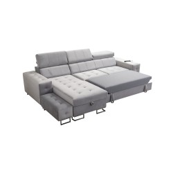 Fusion I corner sofa with a sleeping function, adjustable headrests, and a USB port | Fusion Furniture