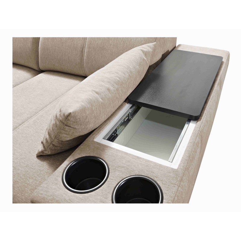 Elegantes Ecksofa 'Milano XI Mix' aus Flechtstoff, Verita 75