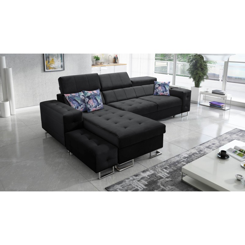 Кутовий диван Fusion I з функцією спання, регульованими підголівниками та портом USB | Меблі Fusion