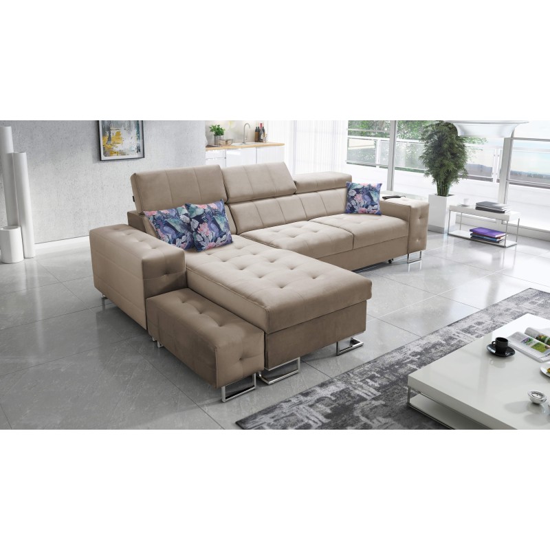 Fusion I corner sofa with a sleeping function, adjustable headrests, and a USB port | Fusion Furniture