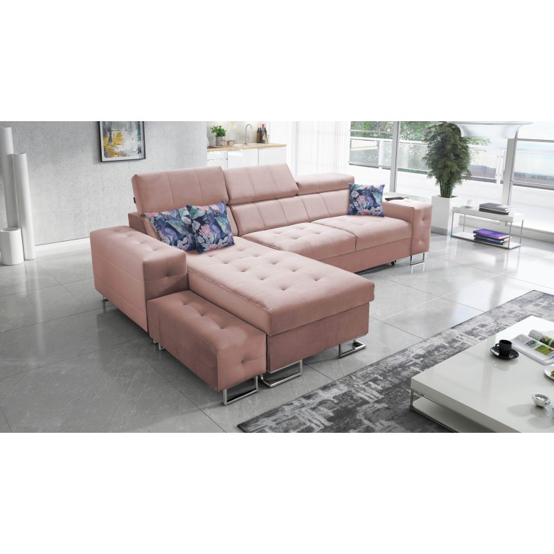 Fusion I corner sofa with a sleeping function, adjustable headrests, and a USB port | Fusion Furniture