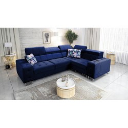 Fusion II corner sofa with sleeping function in Velvet fabric | Hydrophobic, Magic Velvet 2216 | The perfect piece of furniture 