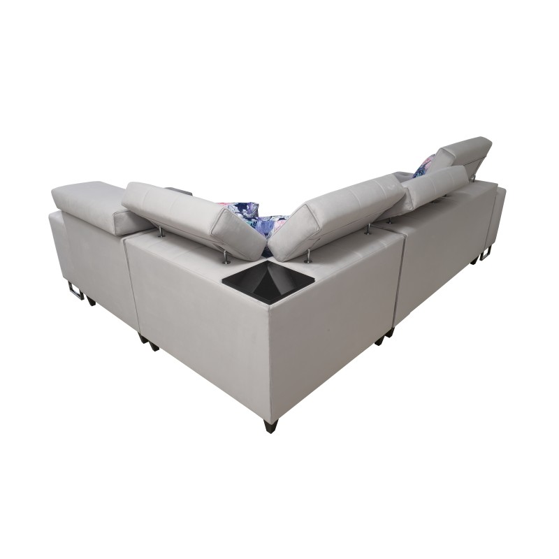 Fusion II corner sofa with sleeping function in Velvet fabric | Hydrophobic, Magic Velvet 2216 | The perfect piece of furniture 