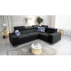 Ecksofa Fusion II mit Schlaffunktion in Samtstoff | Hydrophob, Magic Velvet 2219 | Das ideale Möbelstück für Ihr Wohnzimmer