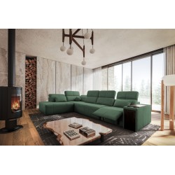 Elegantes Ecksofa 'Milano XI Mix' aus Flechtstoff, Verita 75