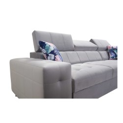 Esquina Fusion II con función de sueño en tela de terciopelo | Hidrofóbico, Magic Velvet 2219 | El mueble ideal para tu salón