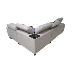 Narożnik Fusion II z funkcją spania w tkaninie Welur | Hydrofobowa, Magic Velvet 2299 | Idealny mebel do Twojego salonu