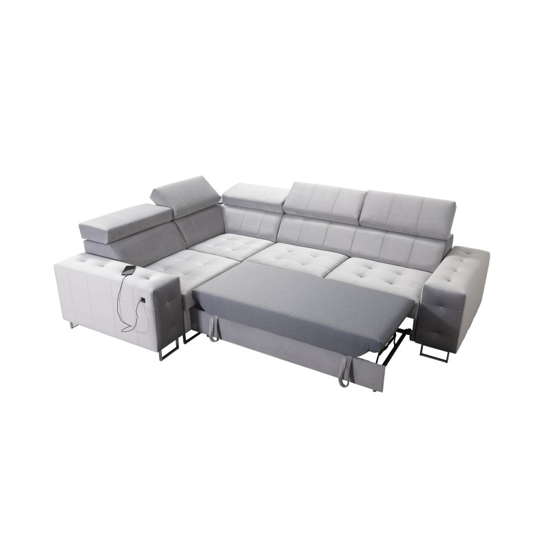 Ecksofa Fusion II mit Schlaffunktion im Stoff Velours | Hydrophob, Magic Velvet 2264 | Das ideale Möbelstück für Ihr Wohnzimmer