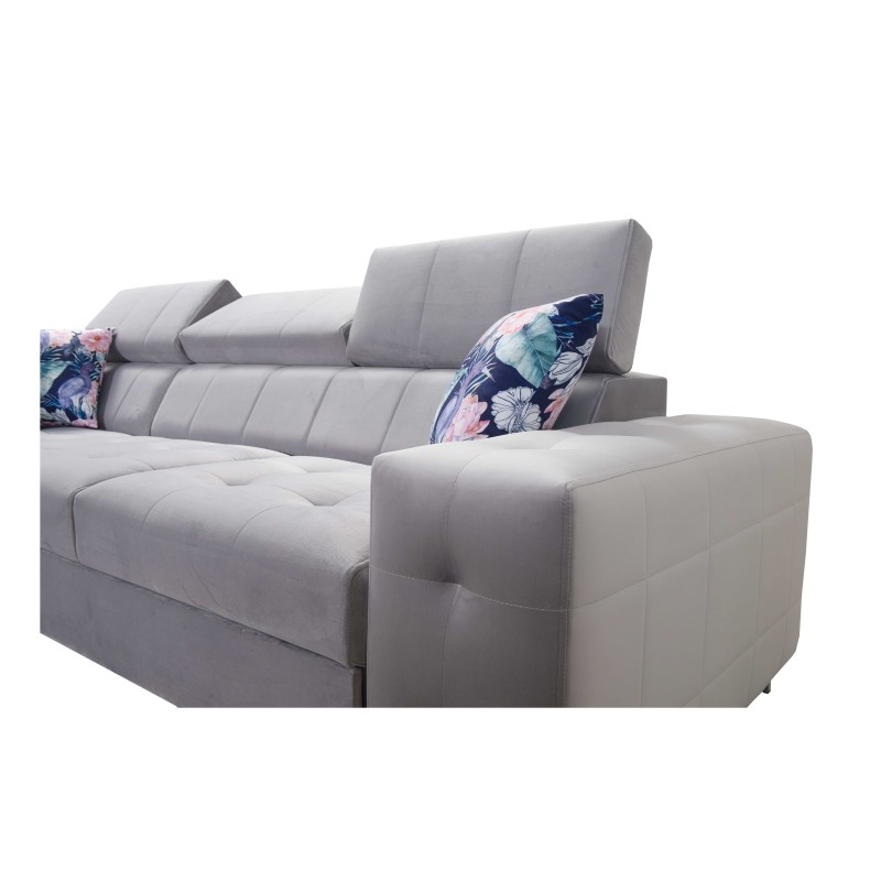 Narożnik Fusion II z funkcją spania w tkaninie Welur | Hydrofobowa, Magic Velvet 2299 | Idealny mebel do Twojego salonu